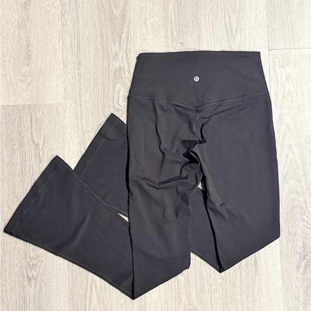 lululemon black high waisted flare leggings size 8